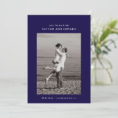 Sehr einfaches Foto für Singles Save The Date (Stehend Vorderseite)