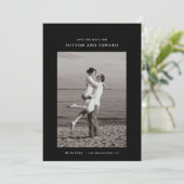 Sehr einfaches Foto für Singles Save The Date (Stehend Vorderseite)