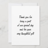 SEHR EINZIGARTIGE WEDD DANKE VON B/G (Rückseite)