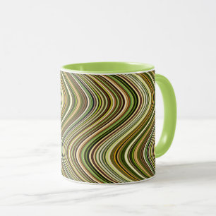 Sehr einzigartiges, mehrfarbiges Linienmuster Tasse