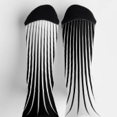 Sehr einzigartiges Muster aus Weiß und Schwarz Socken (Oben)