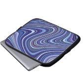 Sehr einzigartiges Muster mit blauem Schatten Laptopschutzhülle (Vorne Knopf)