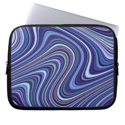 Sehr einzigartiges Muster mit blauem Schatten Laptopschutzhülle (Vorderseite)