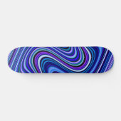 Sehr einzigartiges Muster mit blauem Schatten Skateboard (Horizontal)