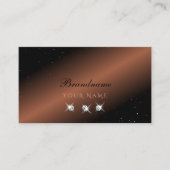 Sehr elegante Black Brown Sparkle Diamonds Stilvol Visitenkarte (Vorderseite)