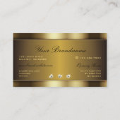 Sehr elegante Golden Effects mit Diamonds Graphics Visitenkarte (Rückseite)
