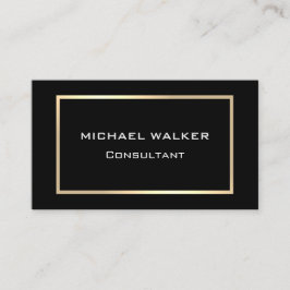 Sehr elegante Goldrahmen Schlicht Schwarz Beruflic Visitenkarte