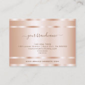Sehr elegante Rose Gold Effekt Beruflich modern Visitenkarte (Rückseite)