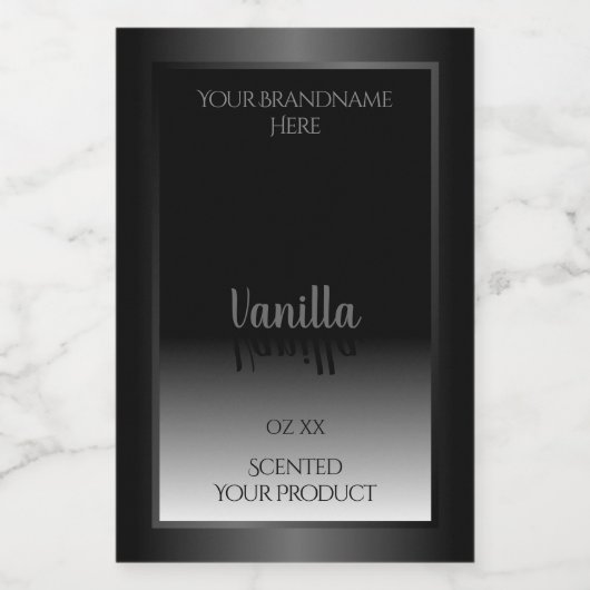 Sehr elegante Schwarz-Weiß-Produktkennzeichnungen Lebensmitteletikett (Einzelnes Label)