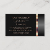 Sehr elegante Schwarze und Rose Verzierte Ornament Visitenkarte (Rückseite)