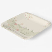 Sehr elegante Square Floral entworfen Pappteller (Gewinkelt)