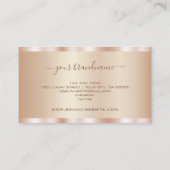 Sehr eleganter Rose Gold Effekt mit Tiny Diamonds Visitenkarte (Rückseite)