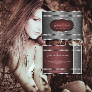 Sehr eleganter Schlangenmuster Chrome Silver-Effek Visitenkarte