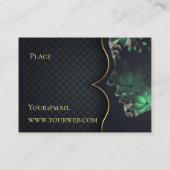 Sehr eleganter Schönheitssalon in Schwarz und Gold Visitenkarte (Rückseite)