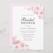 Sehr elegantes Brautparty mit Wasserfarben Einladung (Vorne/Hinten)