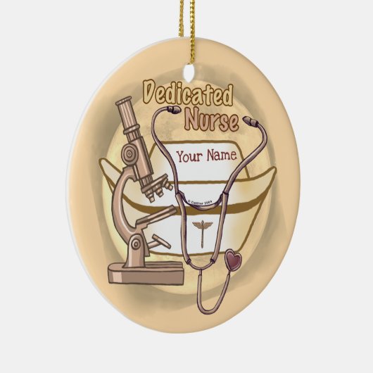 Sehr engagierte Krankenschwester Keramik Ornament (Rechts)