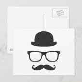 Sehr Englisch Mustache Postkarte (Vorne/Hinten)