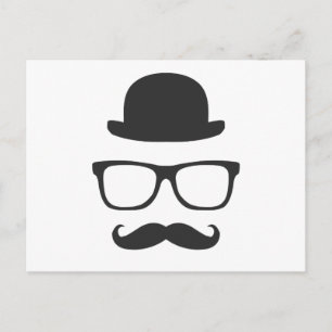 Sehr Englisch Mustache Postkarte