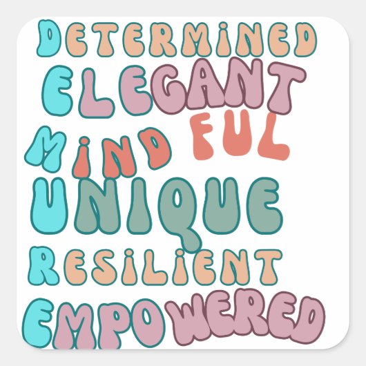 sehr entmutigend quadratischer aufkleber (Vorderseite)