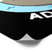 Sehr erfreulich Funny Floating Otter Pun Dark BG Poster (Ecke)