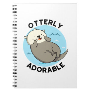Sehr erfreulich Funny Floating Otter Pun Notizblock