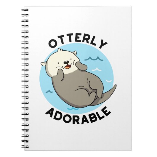 Sehr erfreulich Funny Floating Otter Pun Notizblock (Vorderseite)