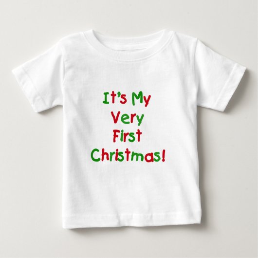 Sehr erste Weihnachtsgeschenke und Geschenke Baby T-shirt (Vorderseite)