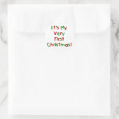 Sehr erste Weihnachtsgeschenke und Geschenke Runder Aufkleber (Tasche)