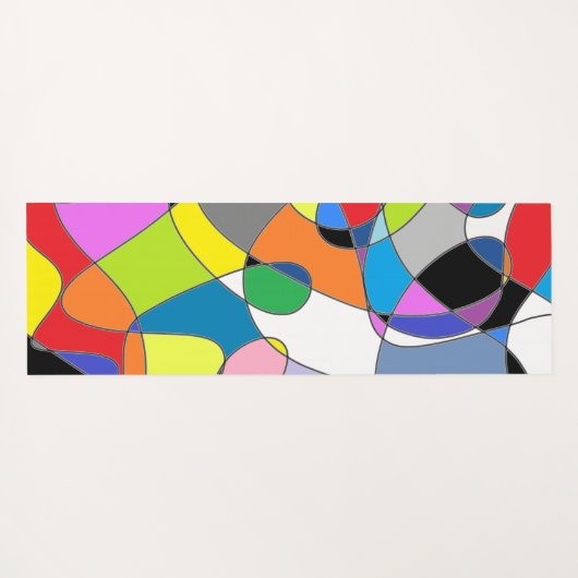 Sehr farbenfroh, modernes abstraktes Design Yogamatte (Rückseite (Horizontal))