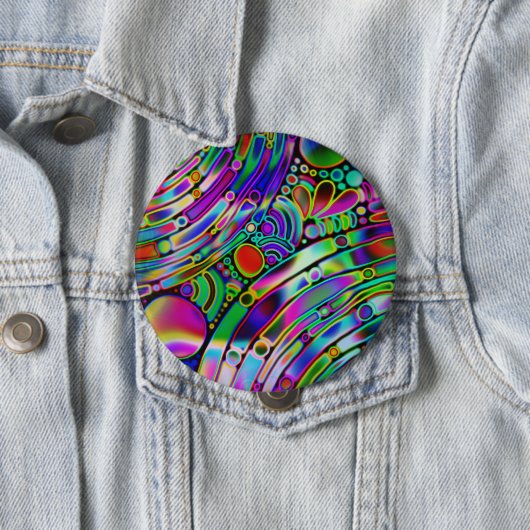 Sehr farbenfrohe abstrakte Formen Kunst 1 Button (Beispiel)