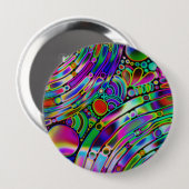 Sehr farbenfrohe abstrakte Formen Kunst 1 Button (Vorne & Hinten)