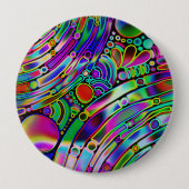Sehr farbenfrohe abstrakte Formen Kunst 1 Button (Vorderseite)