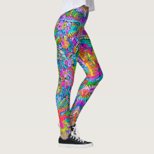 Sehr farbenfrohe abstrakte Formen Kunst 9 Leggings