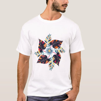 Sehr farbenfrohe Blume und T - Shirt-Design T-Shirt