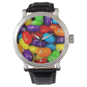 Sehr farbenfrohe Jelly Bean Pile Armbanduhr