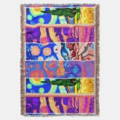 sehr farbenfrohe künstlerische Landwurfdecke Decke (Vorderseite Vertikal)