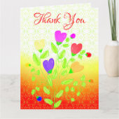 Sehr farbenfroher Dank Karte (Vorderseite)