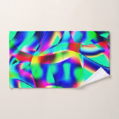 Sehr farbenprächtige gebogene Formen, Grün dominie Badhandtuch Set (Handtuch)