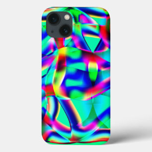 Sehr farbenprächtige gebogene Formen, Grün dominie Case-Mate iPhone Hülle