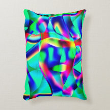 Sehr farbenprächtige gebogene Formen, Grün dominie