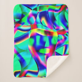 Sehr farbenprächtige gebogene Formen, Grün dominie Sherpadecke