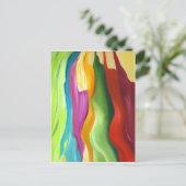 Sehr farbiges abstraktes Gemälde. Postkarte (Stehend Vorderseite)