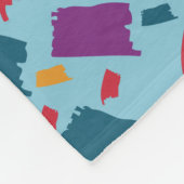 Sehr farbiges Abstraktes Muster Fleecedecke (Ecke)