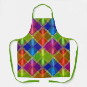 Sehr farbiges geometrisches Design mit Glitzer Schürze (Vorderseite)