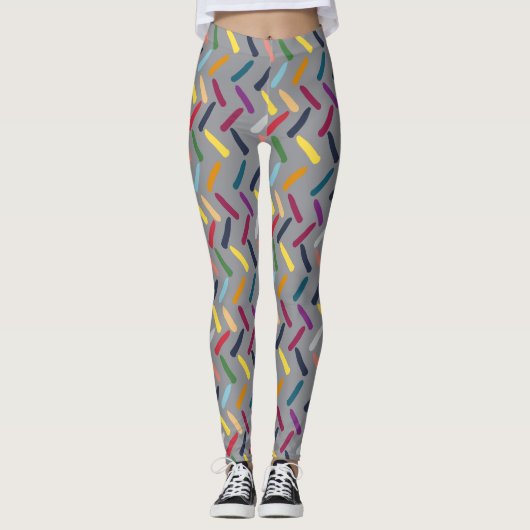 Sehr farbiges Muster Leggings (Vorderseite)