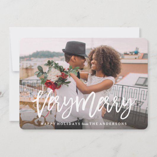 Sehr froh feiertagskarte (Vorderseite)