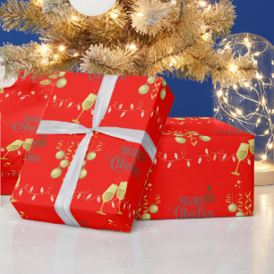 Sehr froh über Candy Apple Red Christmas Geschenkpapier