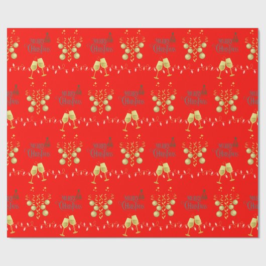 Sehr froh über Candy Apple Red Christmas Geschenkpapier (Flach)