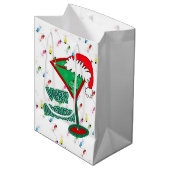 Sehr froh! Weihnachts Martini Wrapping Paper Mittlere Geschenktüte (Vorderseite Schrägansicht)