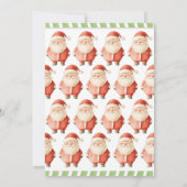 Sehr froh zum Geburtstag Weihnachtsmann Einladung (Rückseite)